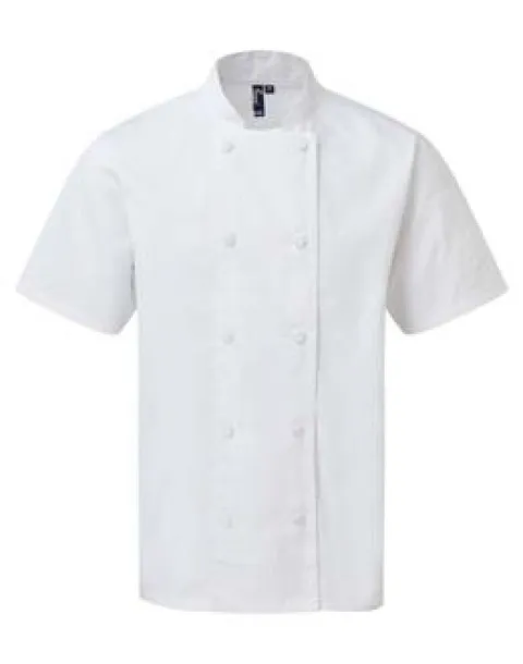 COOLCHECKER® CHEF'S SHORT SLEEVE JACKET - Premier White