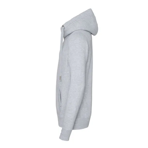  CROSS NECK HOODIE - Just Hoods Heather Grey