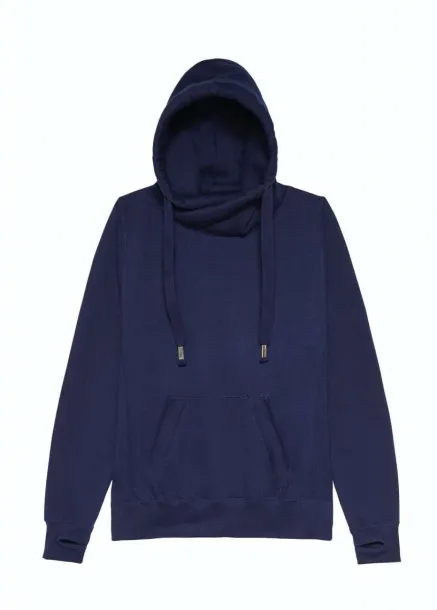  CROSS NECK HOODIE - Just Hoods Oxford Navy