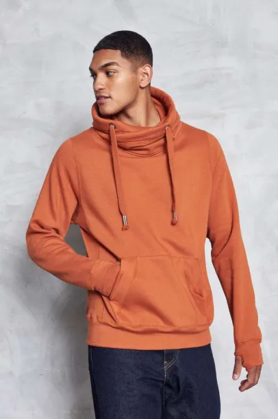  CROSS NECK HOODIE - Just Hoods Ginger Biscuit