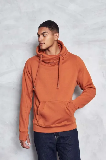  CROSS NECK HOODIE - Just Hoods Ginger Biscuit