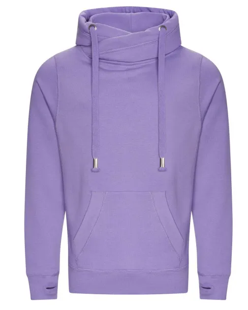  CROSS NECK HOODIE - Just Hoods Digital Lavender