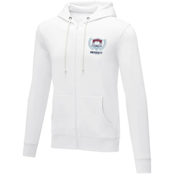 Theron men’s full zip hoodie - Elevate Essentials White