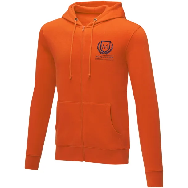 Theron men’s full zip hoodie - Elevate Essentials Orange