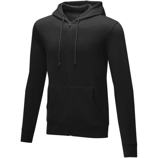 Theron men’s full zip hoodie - Elevate Essentials Solid black