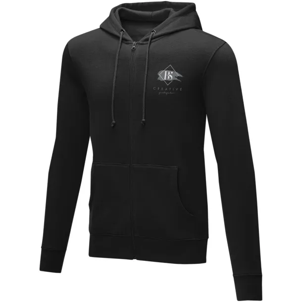 Theron men’s full zip hoodie - Elevate Essentials Solid black