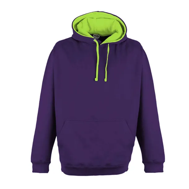  SUPERBRIGHT HOODIE - Just Hoods Ljubičasta Electric Green