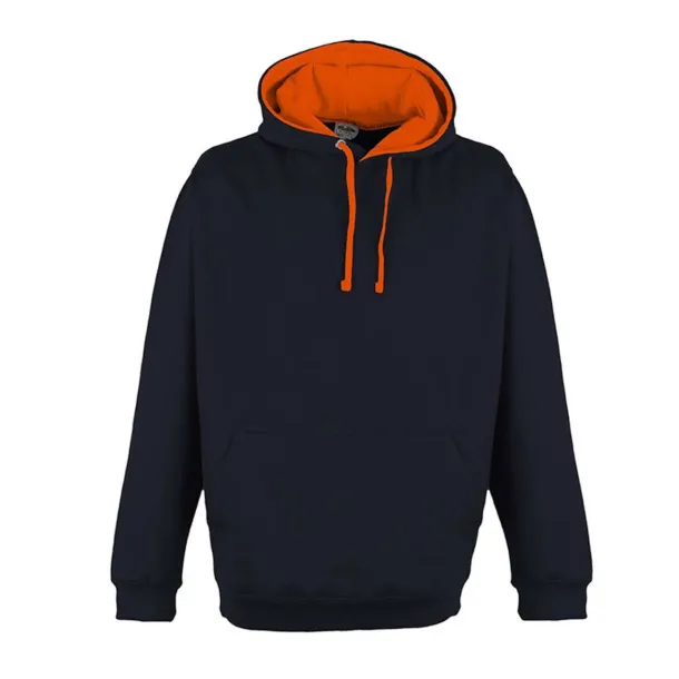  Super svijetla hoodica - Just Hoods Oxford Navy Electric Orange