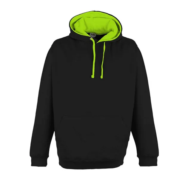  Super svijetla hoodica - Just Hoods Jet Black Electric Green