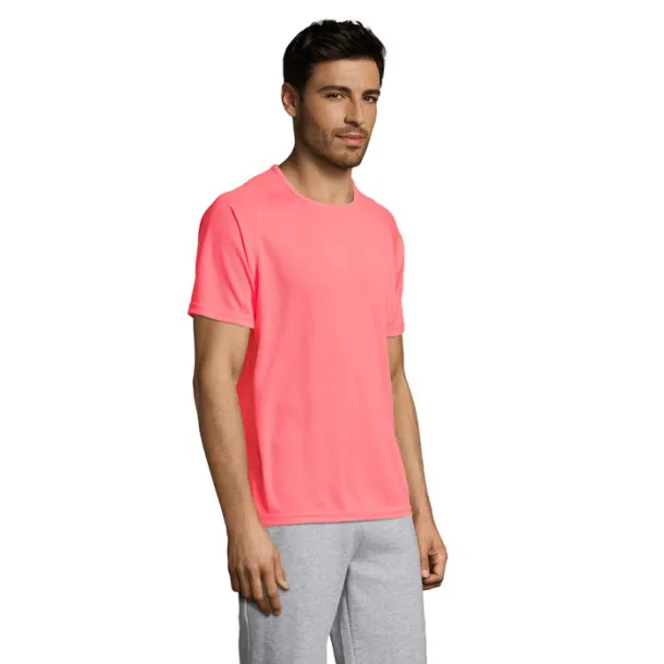 SPORTY MEN TSHIRT-140g neon coral