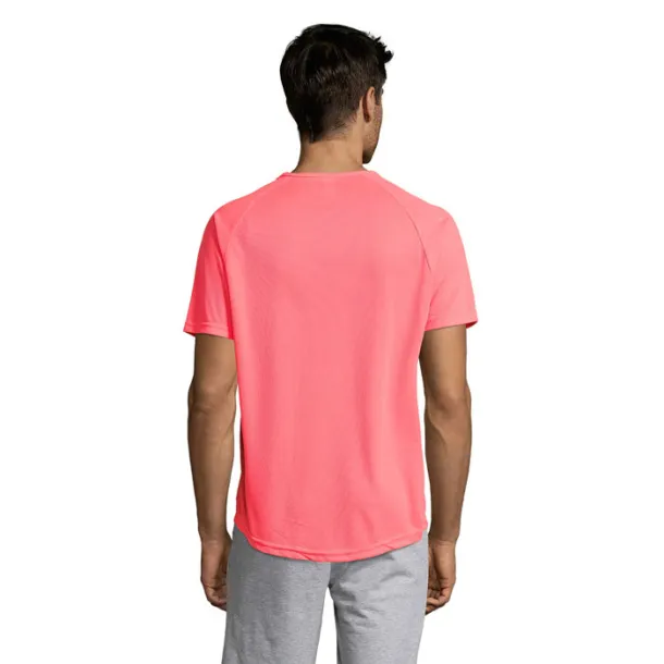 SPORTY MEN TSHIRT-140g neon coral