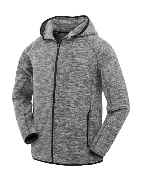  Muški hoodie od mikroflisa, 180 g/m² - Spiro Marl Grey Crna