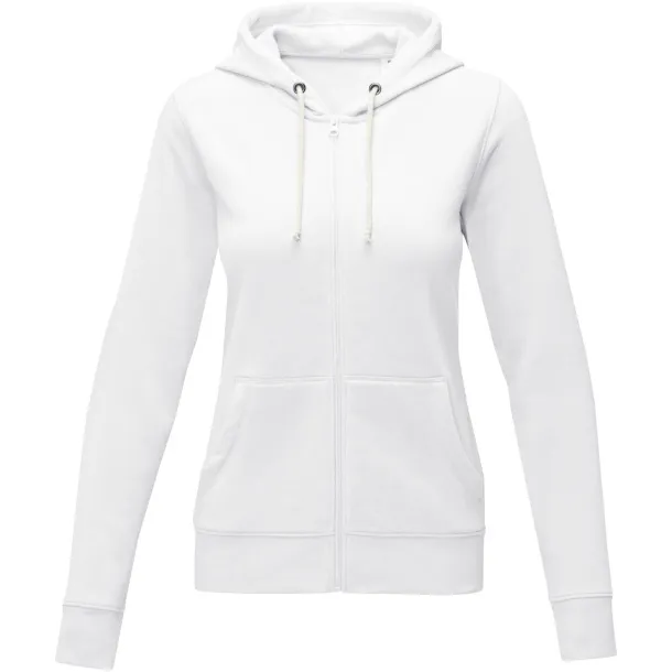 Theron women’s full zip hoodie - Elevate Essentials White