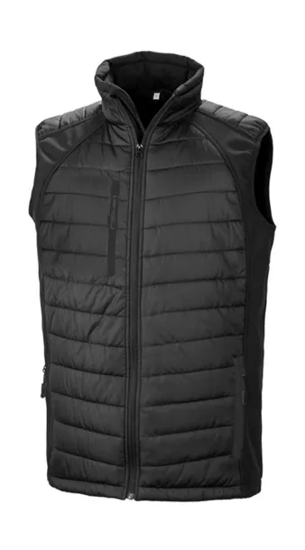  Black Compass Padded Softshell Gilet - Result Recycled Black Black