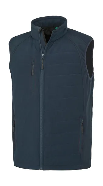  Black Compass Padded Softshell Gilet - Result Genuine Recycled Navy Navy