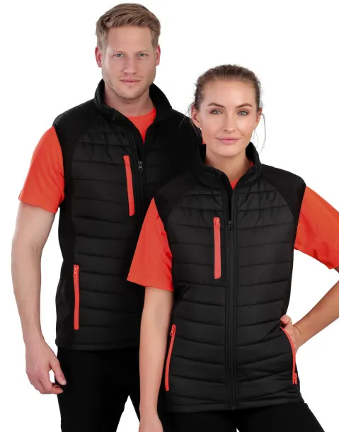  Black Compass Padded Softshell Gilet - Result Genuine Recycled