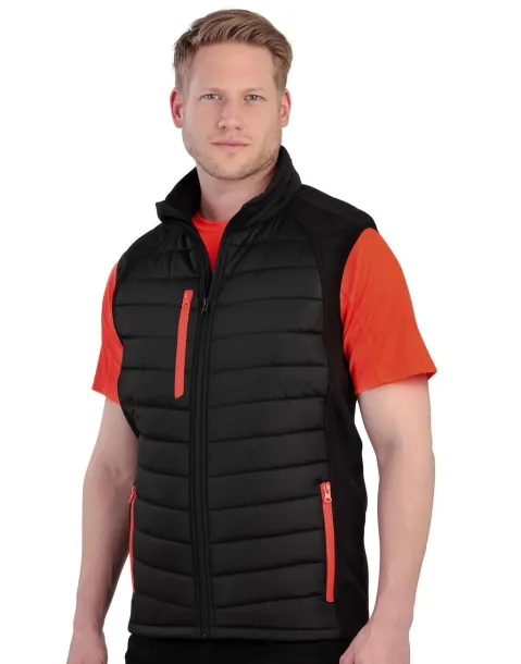  Black Compass Padded Softshell Gilet - Result Genuine Recycled