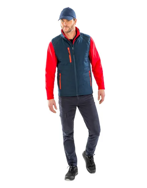  Black Compass Padded Softshell Gilet - Result Recycled