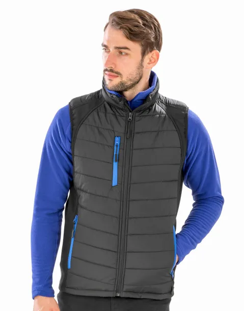  Black Compass Padded Softshell Gilet - Result Genuine Recycled