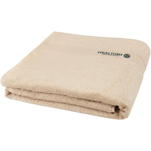 Evelyn 450 g/m² cotton bath towel 100x180 cm - Unbranded Beige