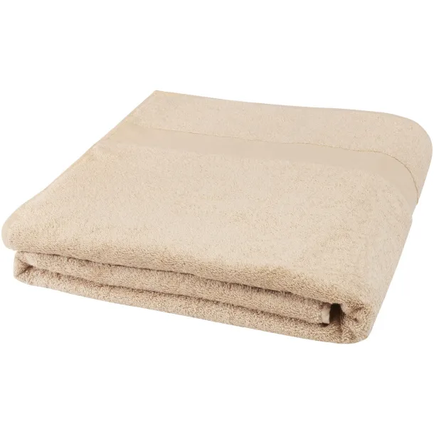 Evelyn 450 g/m² cotton bath towel 100x180 cm - Unbranded Beige