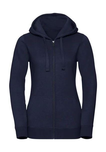  Ladies' Authentic Melange Zipped Hood Sweat - Russell  Indigo Melange