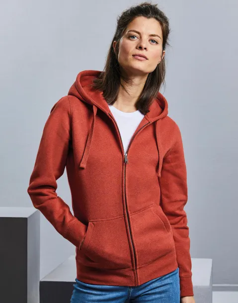  Ladies' Authentic Melange Zipped Hood Sweat - Russell 