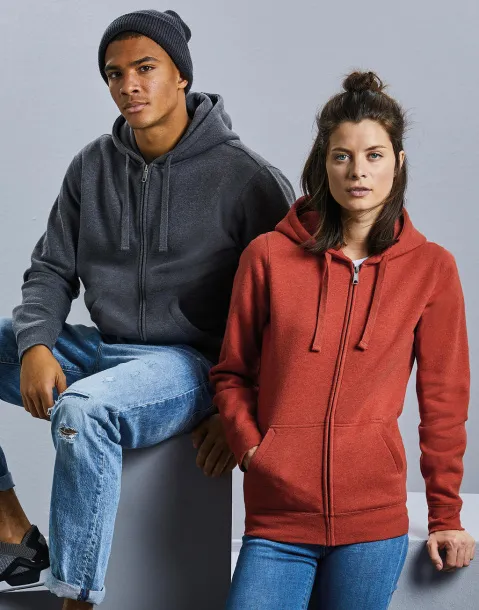  Ladies' Authentic Melange Zipped Hood Sweat - Russell 