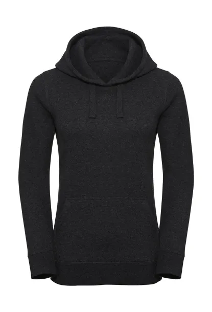  Ženski melange hoodie s patentnim zatvaračem - Russell Athletic Charcoal Melange