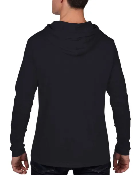  ADULT LIGHTWEIGHT LONG SLEEVE HOODED TEE - Anvil Black Charcoal