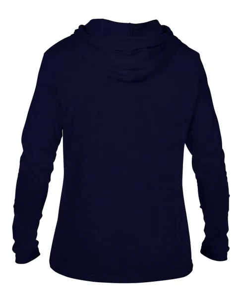  ADULT LIGHTWEIGHT LONG SLEEVE HOODED TEE - Anvil Navy Charcoal