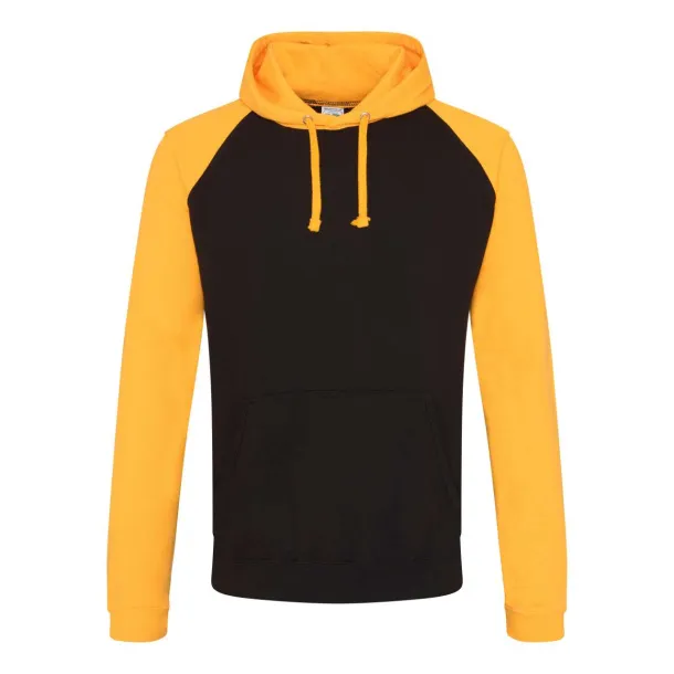  Bejzbol hoodica, 280 g/m2 - Just Hoods Crna Zlatna