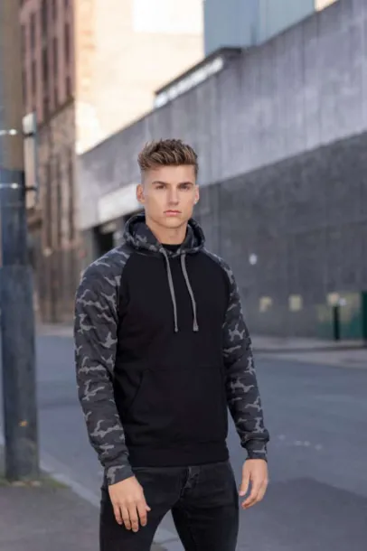 Bejzbol hoodica, 280 g/m2 - Just Hoods Crna
