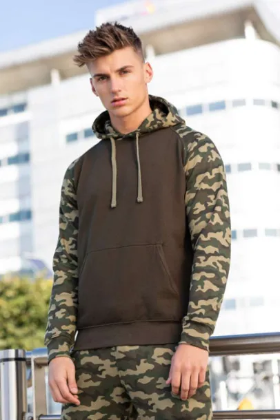  BASEBALL HOODIE - Just Hoods Combat Green Green Camo