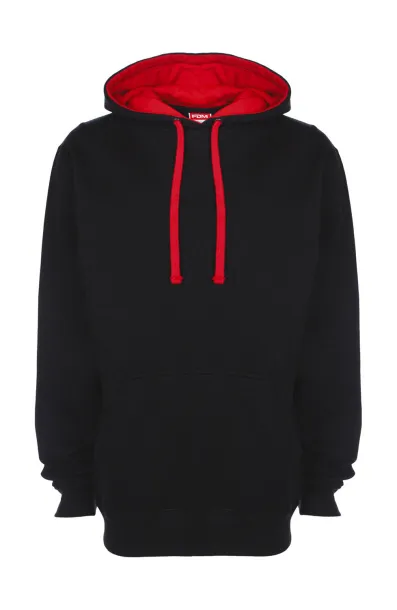  Contrast Hoodie - FDM Black Fire Red