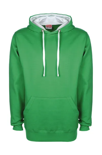  Contrast Hoodie - FDM Kelly zelena Bijela