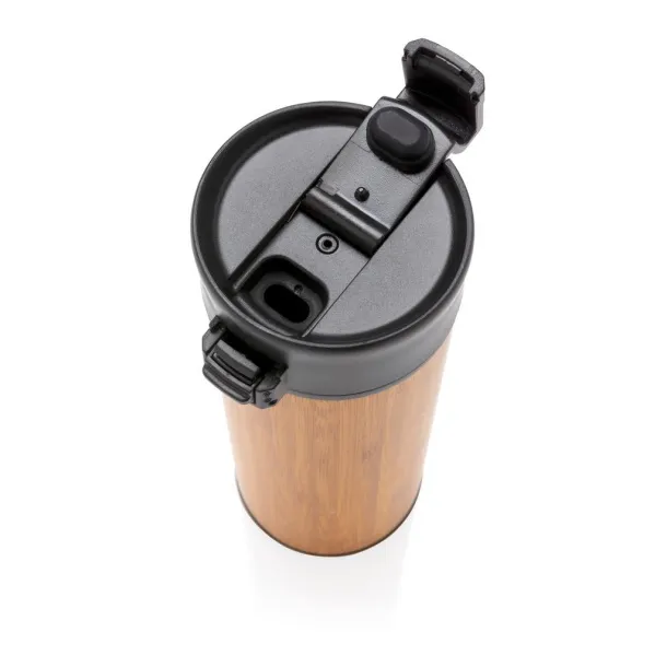  Bogota vacuum bamboo coffee mug - XD Xclusive Brown 