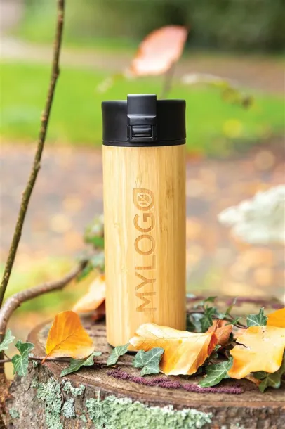  Bogota vacuum bamboo coffee mug - XD Xclusive Brown 