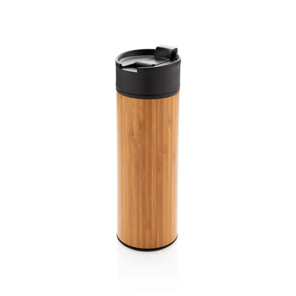  Bogota vacuum bamboo coffee mug - XD Xclusive Brown 