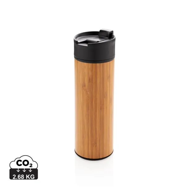  Bogota vacuum bamboo coffee mug - XD Xclusive Brown 