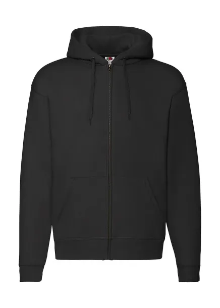 Premium hoodie s patentnim zatvaračem, 280 g/m² - Fruit of the Loom Crna