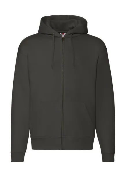  Premium Hooded Zip Sweat - Fruit of the Loom Charcoal