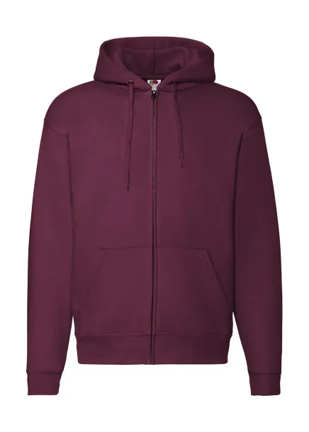  Premium hoodie s patentnim zatvaračem, 280 g/m² - Fruit of the Loom burgundac