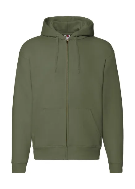  Premium hoodie s patentnim zatvaračem, 280 g/m² - Fruit of the Loom Classic Olive