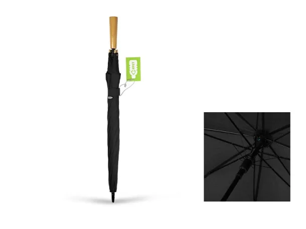 ECOLINE umbrella with automatic opening - CASTELLI Black