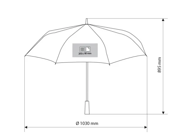 ECOLINE umbrella with automatic opening - CASTELLI Red