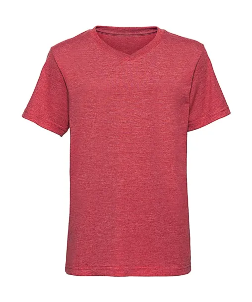  Boys V-Neck HD Tee - Russell  Red Marl