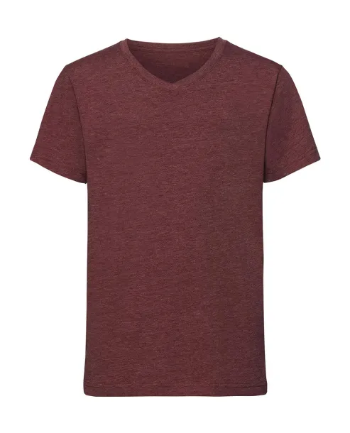  Muška kratka majica s V-izrezom, 160 g/m² - Russell  Maroon Marl