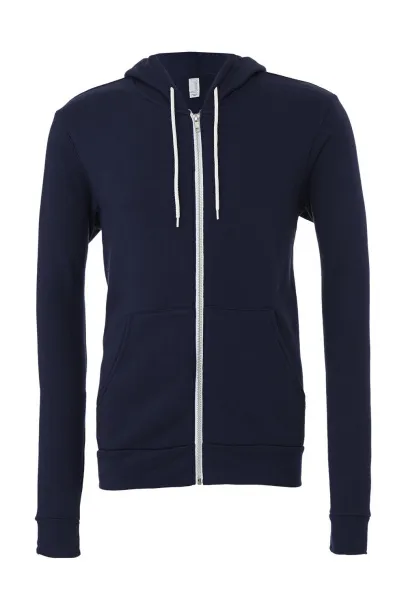  Unisex Poly-Cotton Full Zip Hoodie - Bella+Canvas Navy