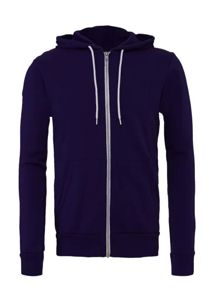  Unisex Poly-Cotton Full Zip Hoodie - Bella+Canvas Team Purple